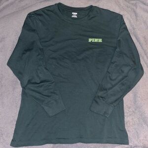 PINK Victoria's Secret Green Long Sleeve Shirt